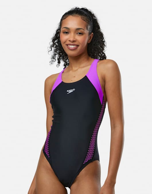 Womens Hyperboom Splice Racerback Swimsuit