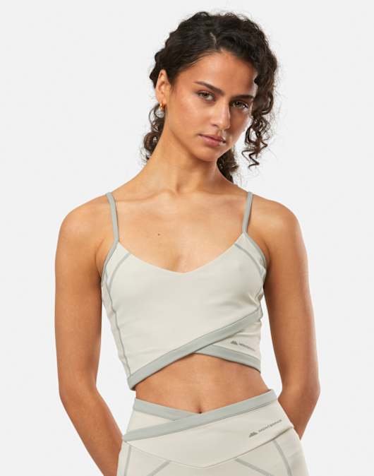 Womens Asana Strappy Cropped Tank Top