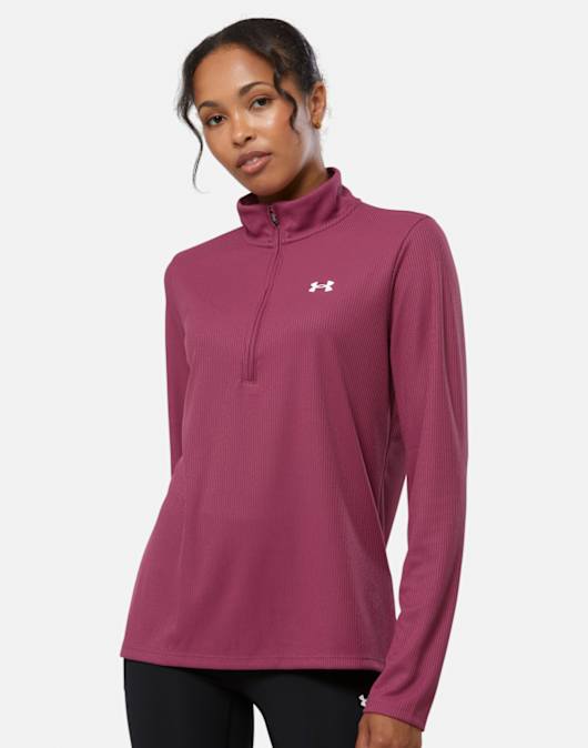 Womens Tech Rib Half Zip Top