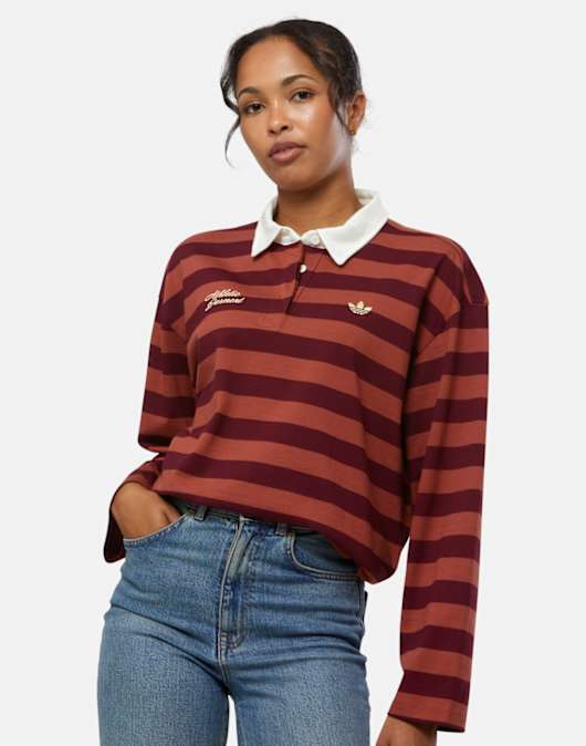 Womens Varsity Striped Polo T-Shirt