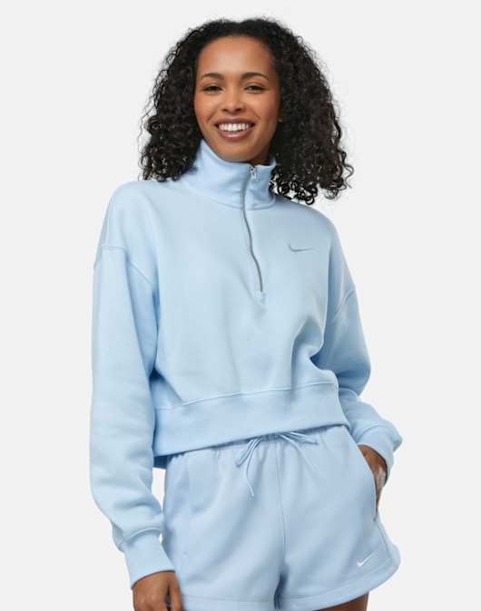 Womens Phoenix Fleece Cropped Half Zip Top