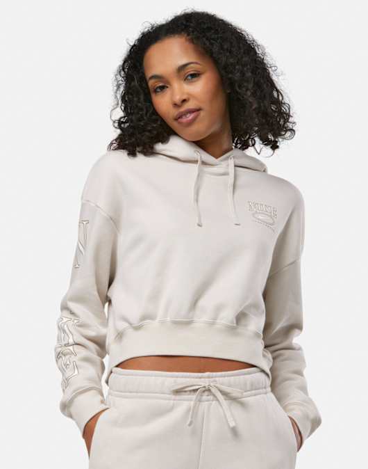 Womens Club Fleece Cropped Hoodie