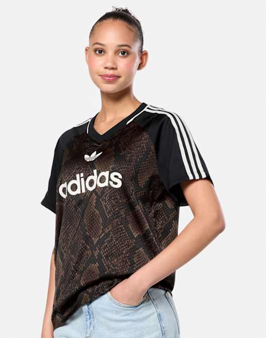 Womens Snake Print Football T Shirt