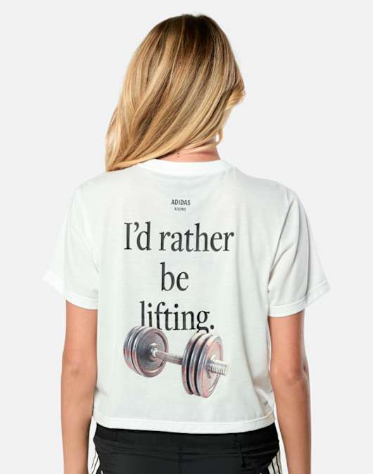 Womens Cropped Graphic T-Shirt
