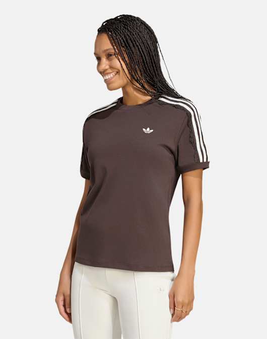 Womens 3 Stripe Lace T-Shirt
