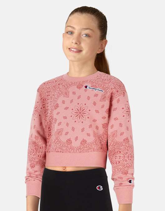 Older Girls Cropped Crew Neck Sweatshirt