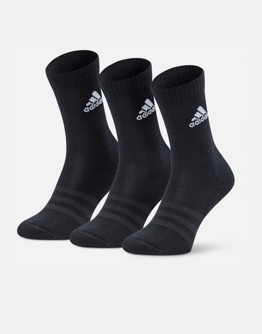 Adults Sports Logo Crew Sock 3 Pack