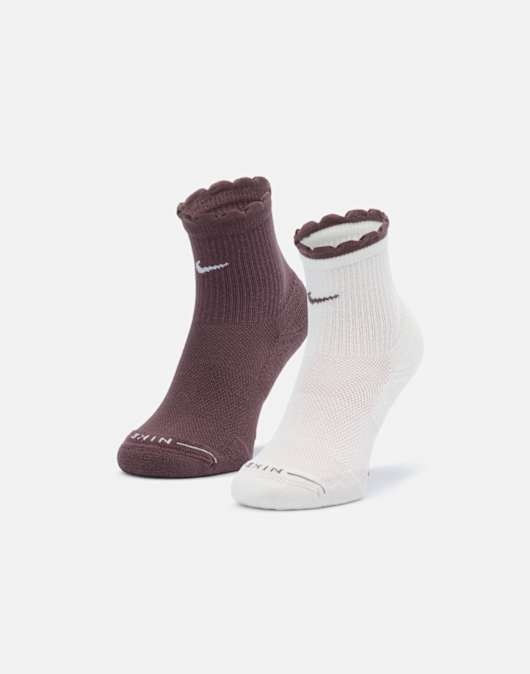 Womens 2 Pack Frill Socks