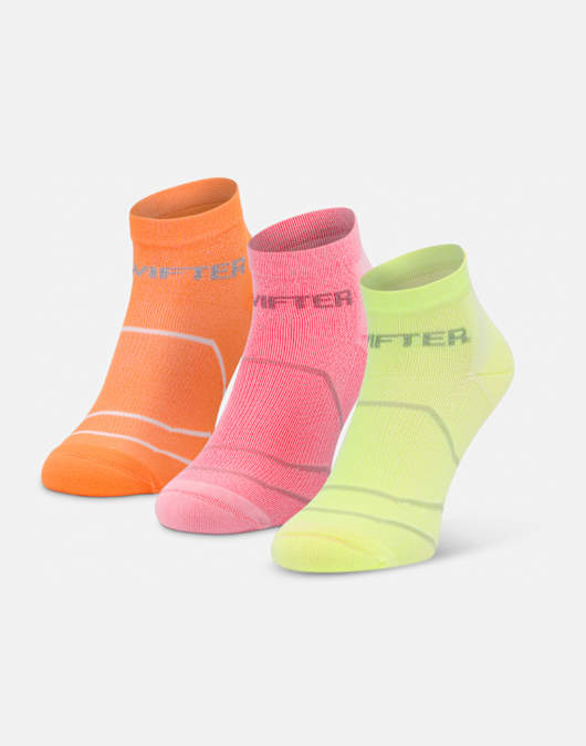 Reflective 3 Pack Ankle Running Socks