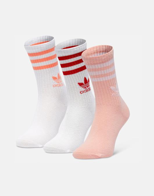 3 Stripe 3 Pack Crew Socks