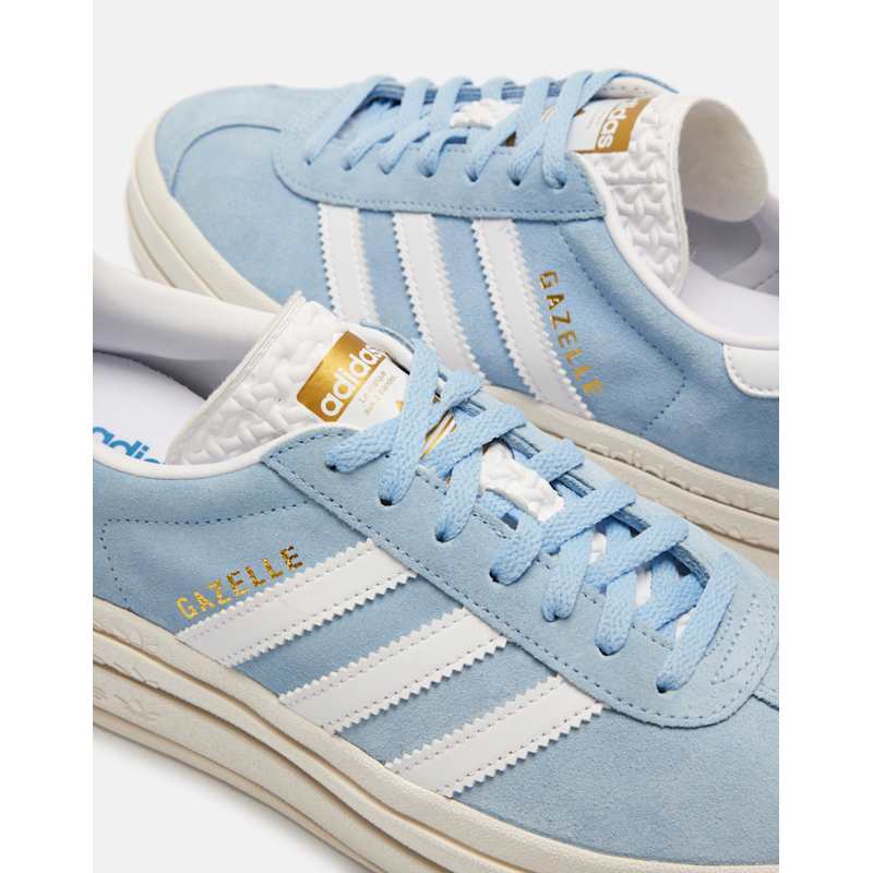 adidas gazelle silver green womens Gazelle Womens Lifestyle Shoes (Blue Fusion/White/Metallic) main image 0