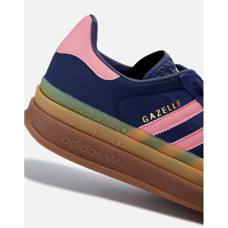 adidas gazelle silver green womens Adidas Gazelle Bold J In Navy Pink For Youth main image 1