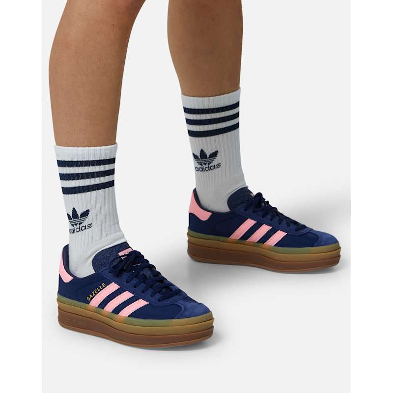 adidas Originals Womens Gazelle Bold WH - Navy | Life Style Sports IE