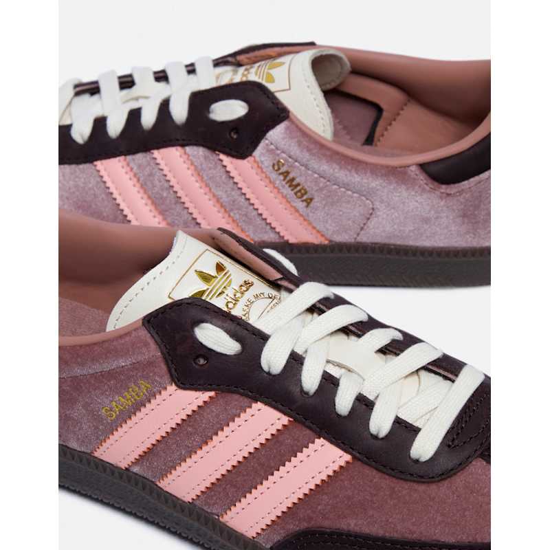adidas gazelle silver green womens Adidas Women's Samba Long Tongue Cow Print/Off White/Lucid Pink/Gum – Tip  Top Shoes of New York main image 1