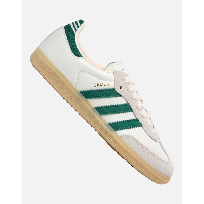 adidas gazelle silver green womens Women's adidas Samba OG Cream White/Collegiate Green / 6 main image 1
