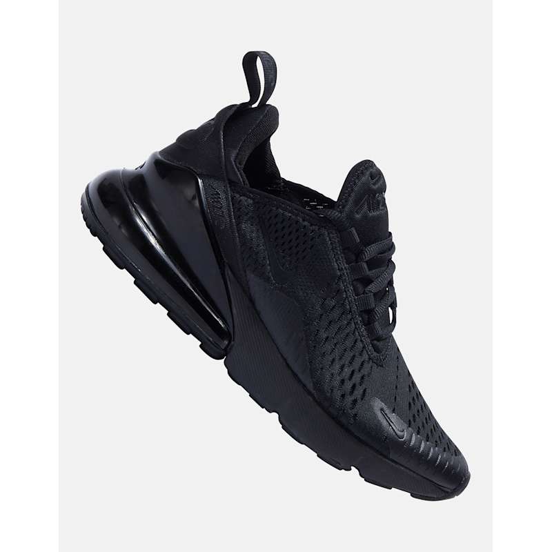 Boy's Triple Black Nike Air Max 270 Life Style Sports