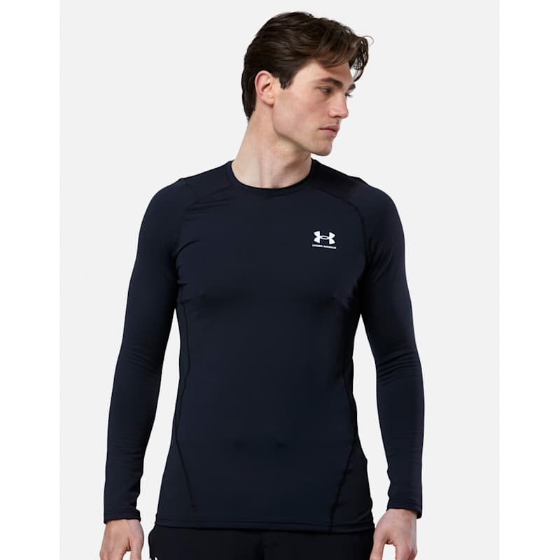Under Armour Mens ColdGear Armour Fitted Crew Top Black Life