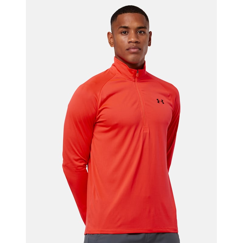 Under Armour Mens Tech 2.0 Half Zip Top - Red | Life Style Sports IE