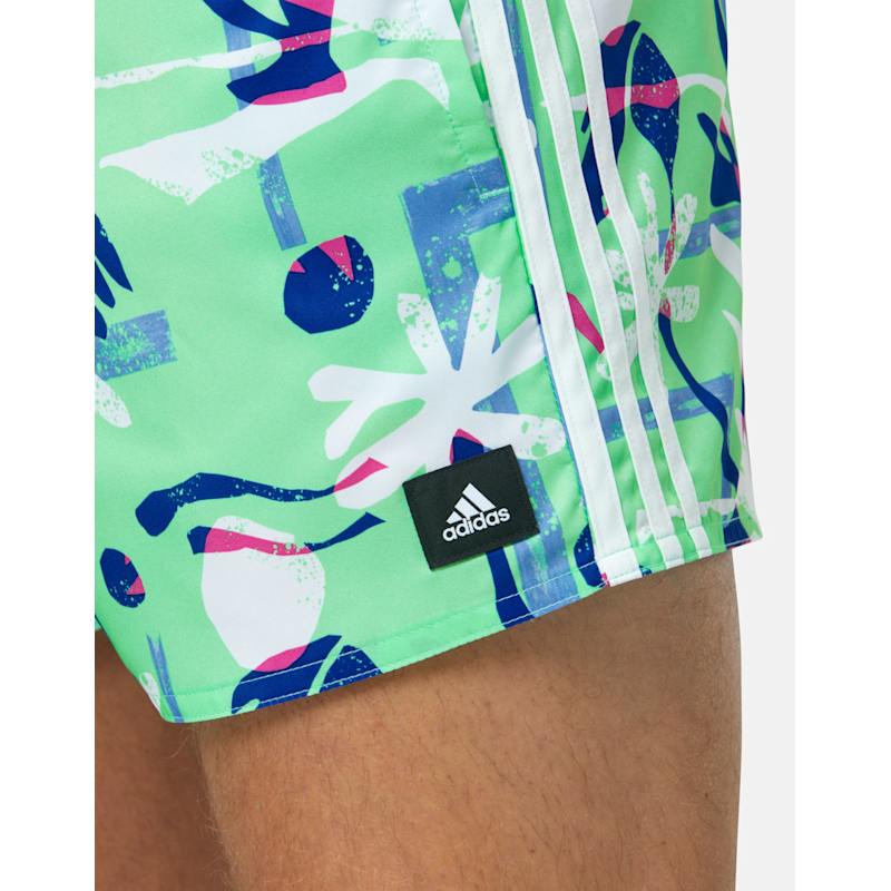 adidas Mens Floral Swim Shorts Green Life Style Sports UK