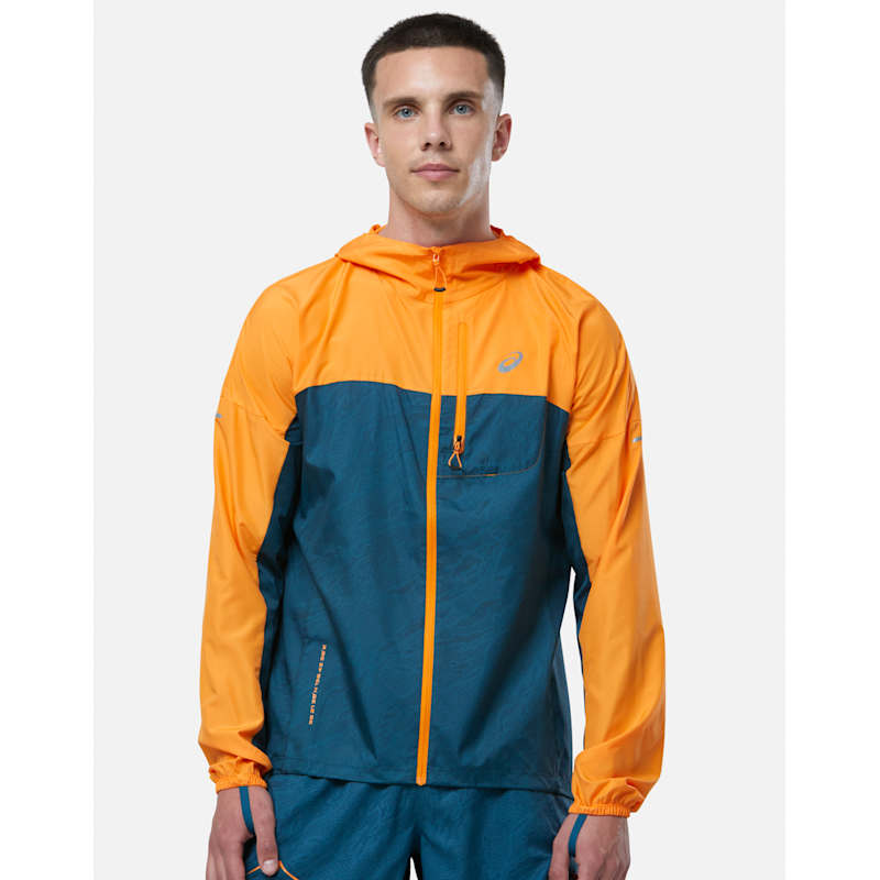 Asics FUJITRAILウインドブレーカー イエロー/サンフラワー Asics Mens FujiTrail Packable Windbreaker - Yellow | Life Style