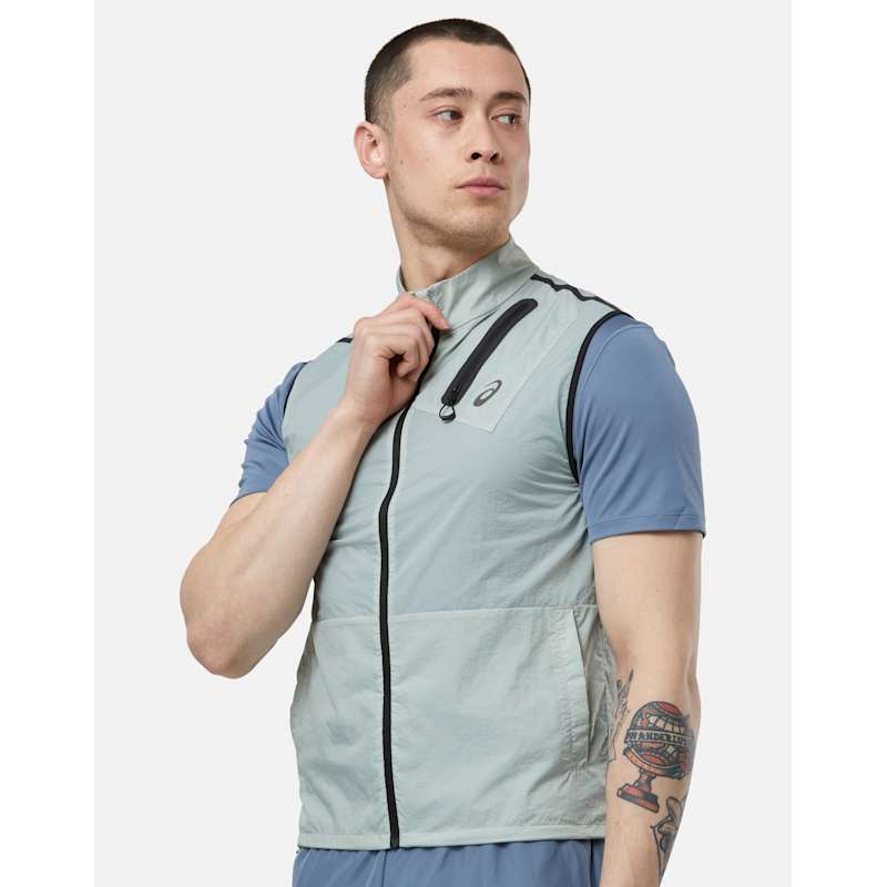 Asics Mens Metarun Packable Vest Green Life Style Sports UK