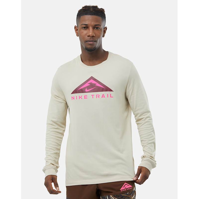 Nike Mens Trail Long Sleeve - Cream | Life Style Sports UK