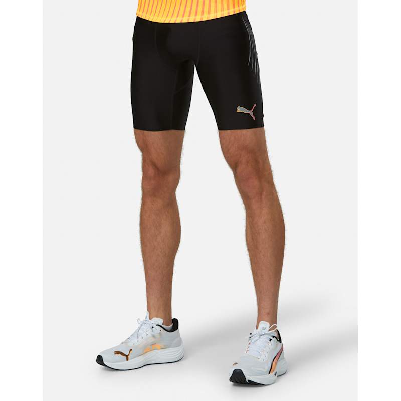 Puma Mens Elite Reflective Race Shorts WH - Black | Life Style