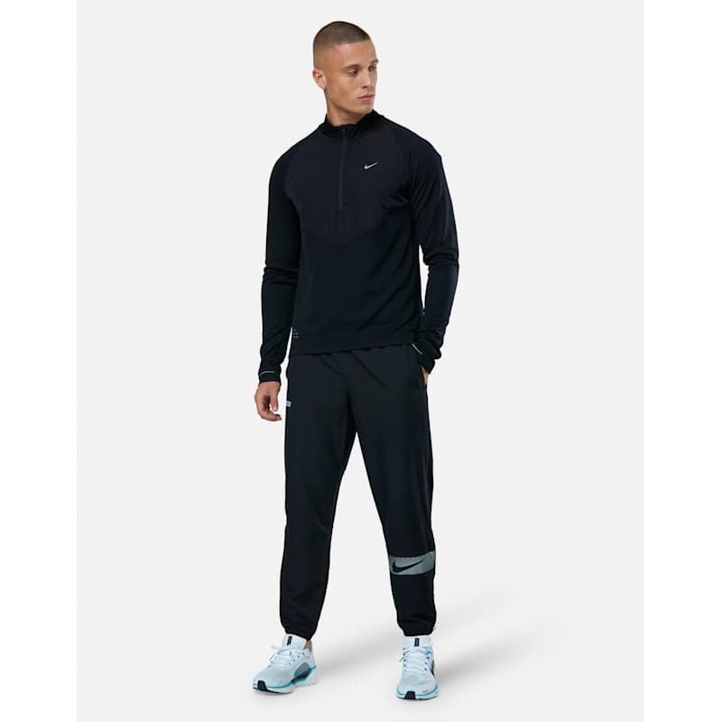 Nike Mens Run Division Element Half Zip WH - Black | Life Style