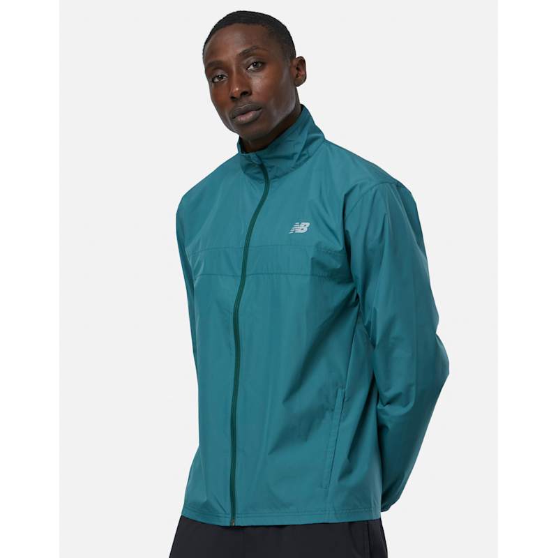New Balance Mens Run Woven Full Zip Jacket WH