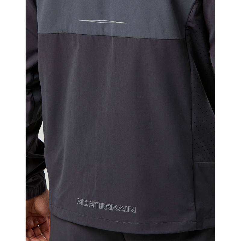 Monterrain Mens Orbit Woven Running Full Zip Jacket WH - Grey