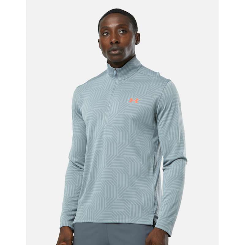 Under Armour Mens Tech Vent Geotessa Half Zip Top WH - Grey | Life