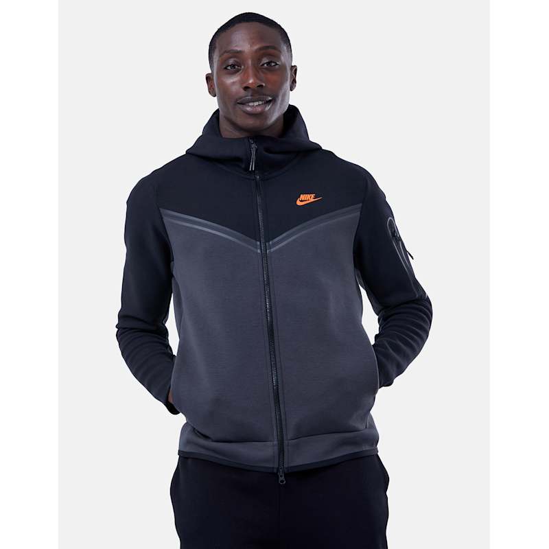 Nike Mens Tech Fleece Full Zip Hoodie Black Life Style Sports IE