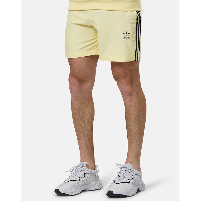 adidas Originals Mens Stripes Shorts WH Yellow Life Style