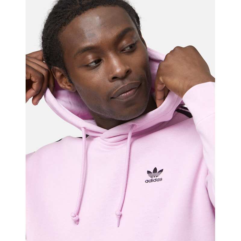 Pink Adidas Hoodie Men Adidas Originals Mens Stripe Hoodie Pink