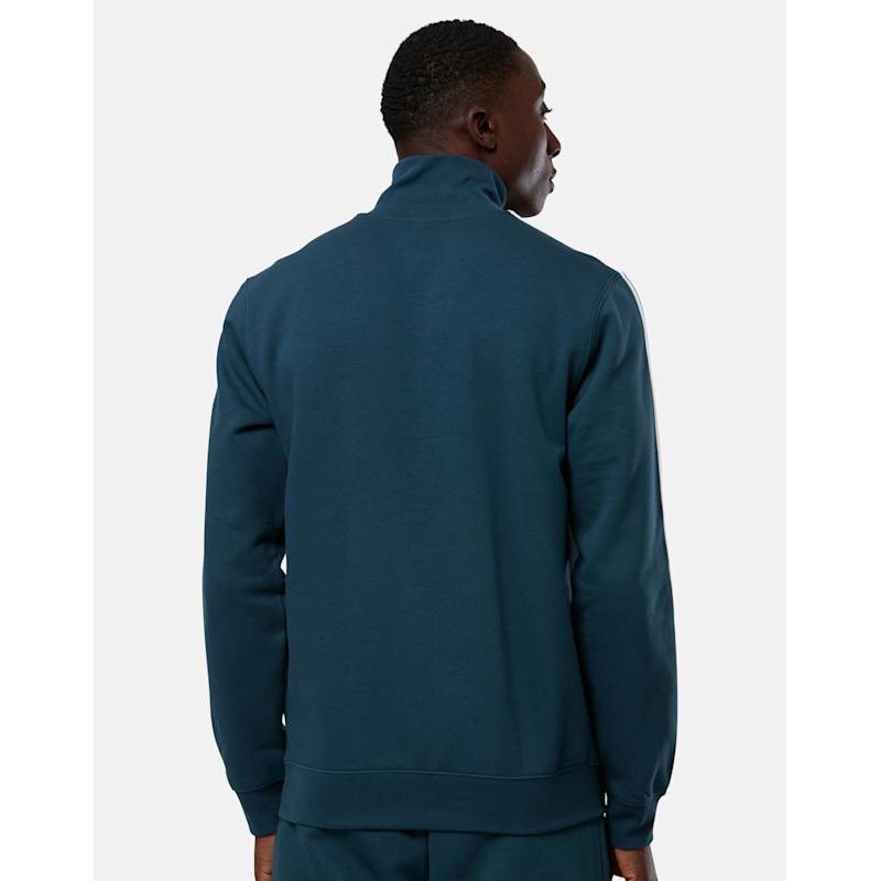 adidas Originals Mens 3 Stripe Half Zip Fleece WH - Blue
