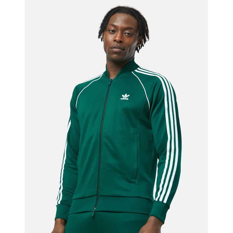 adidas Originals Mens Superstar Track Top Green Life Style