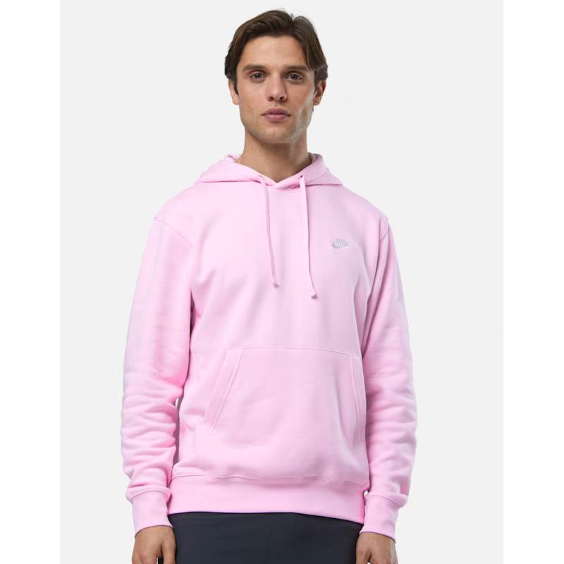 Nike Mens Club Hoodie Pink Life Style Sports UK