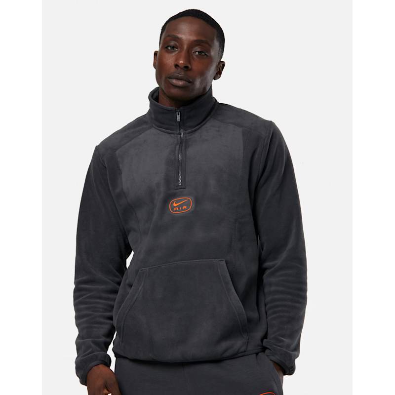 Nike Mens Swoosh Air Polar Fleece Half Zip Top WH Grey Life
