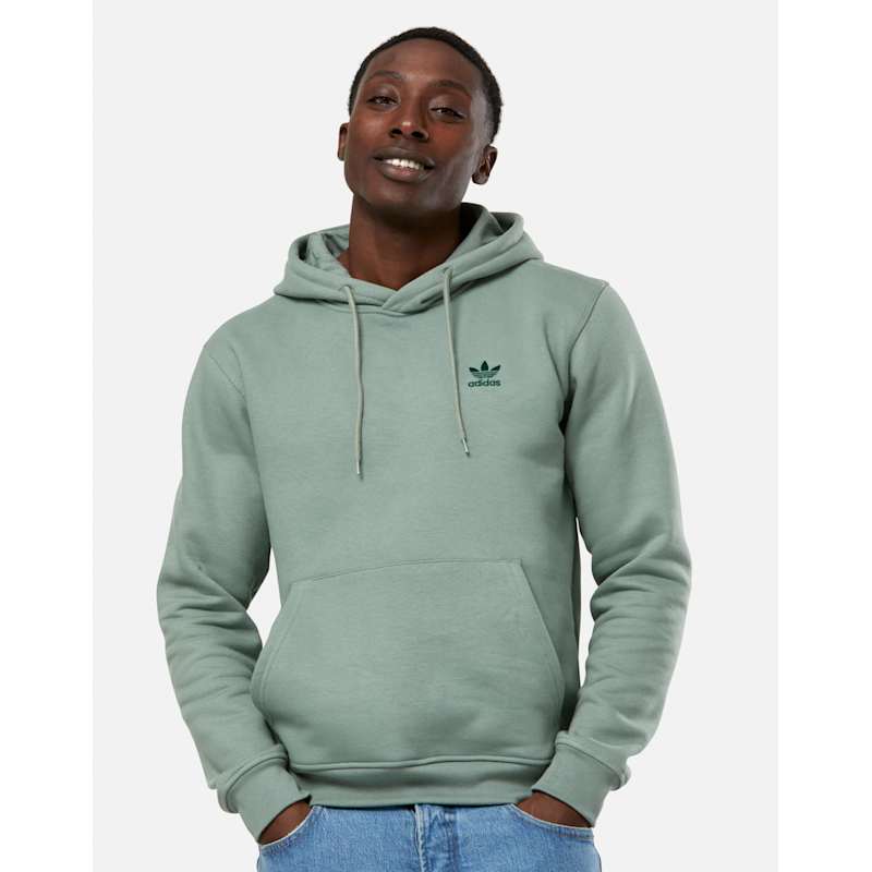 adidas Originals Mens Essentials Hoodie Green Life Style Sports UK