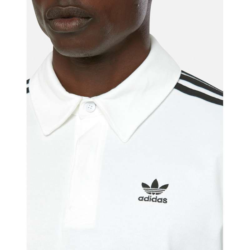 adidas Originals Mens Rugby Polo Top - White | Life Style