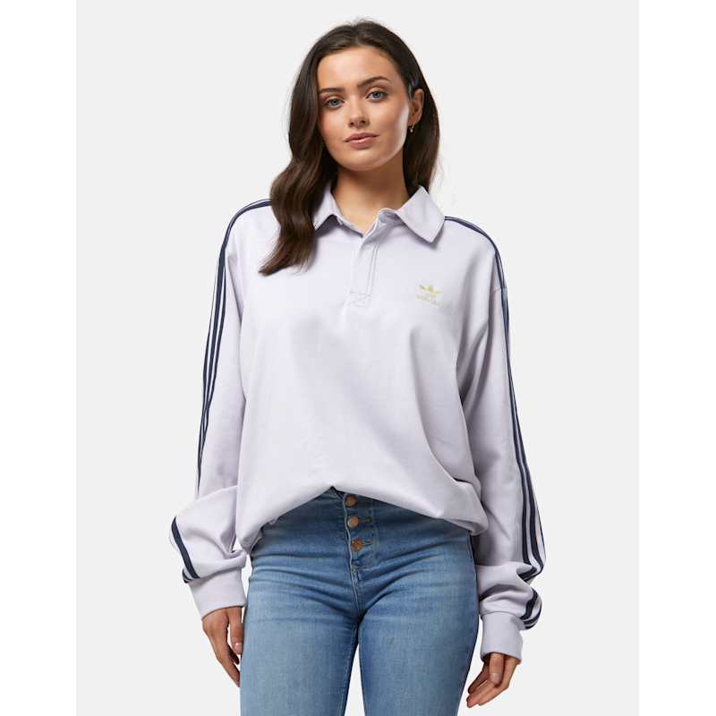 adidas Originals Adults Adicolor Classic Rugby Polo Top Grey