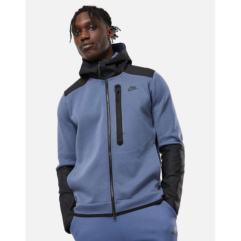 トップス WDS-SIG Tech Fleece Zip-up Hooded shirt Nike Mens Tech Fleece Overlay Full Zip Hoodie - Grey | Life Style