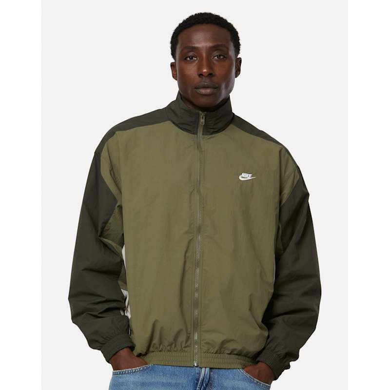 Nike Mens Club Woven Track Jacket Green Life Style Sports IE