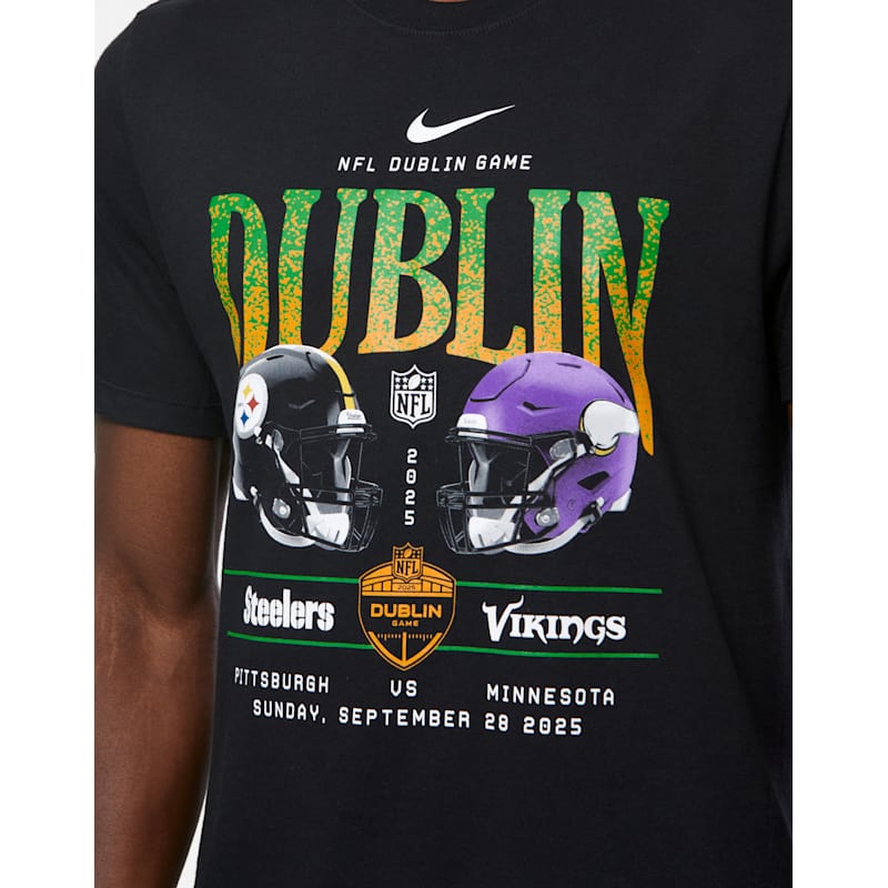 Fanatics Dublin Steelers vs Vikings NFL T-Shirt Black Life