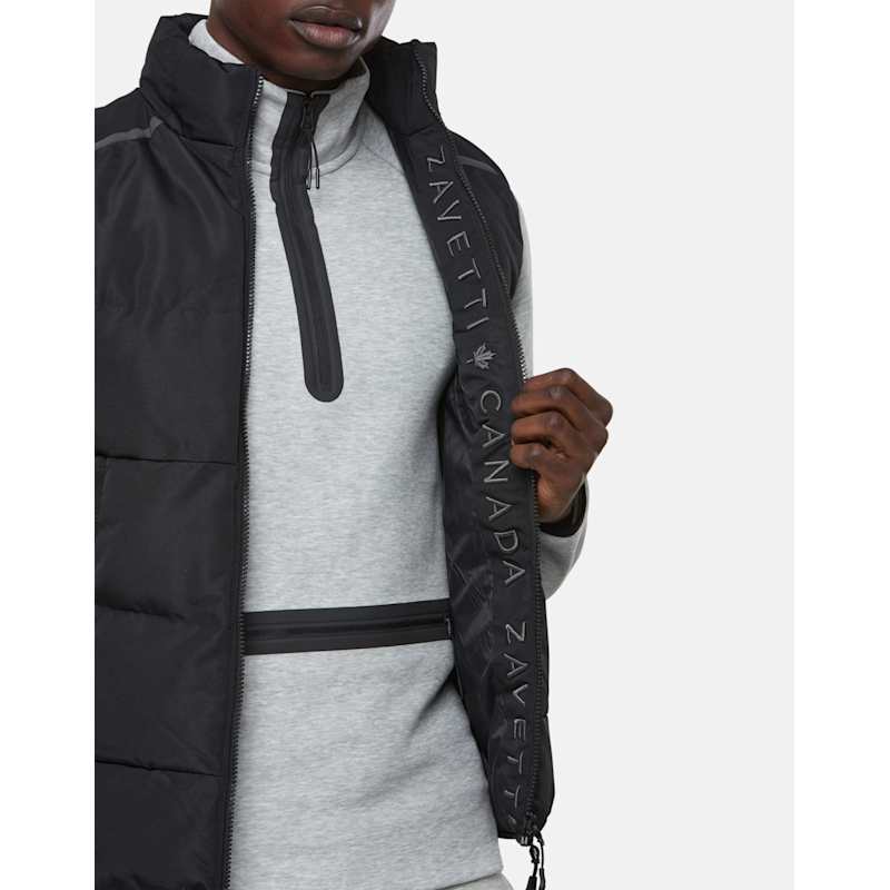 Zavetti Canada Mens Aylato Puffer Gilet Black Life Style Sports EU - Main Image