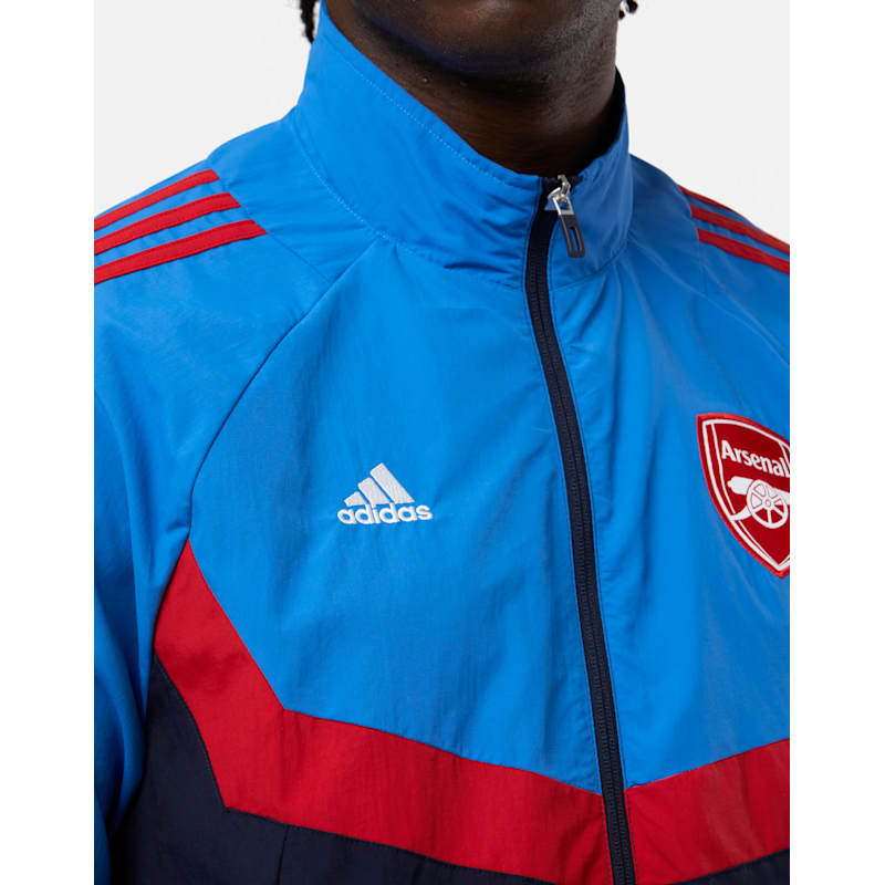 adidas Adults Arsenal Woven Jacket Blue Life Style Sports UK