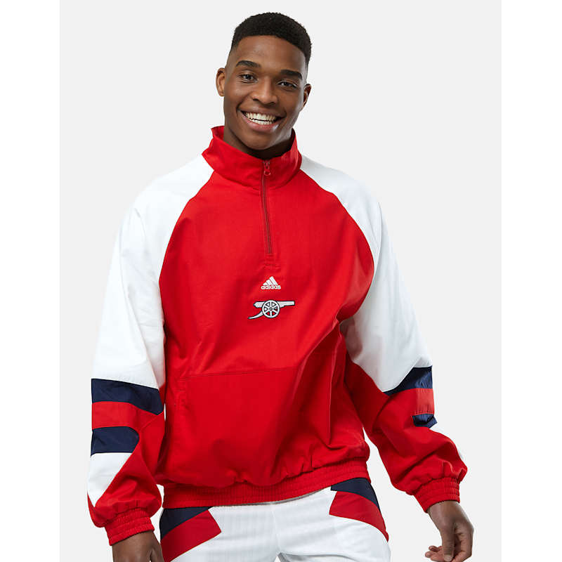 adidas Adult Arsenal Icon Half Zip Top - Red | Life Style Sports EU