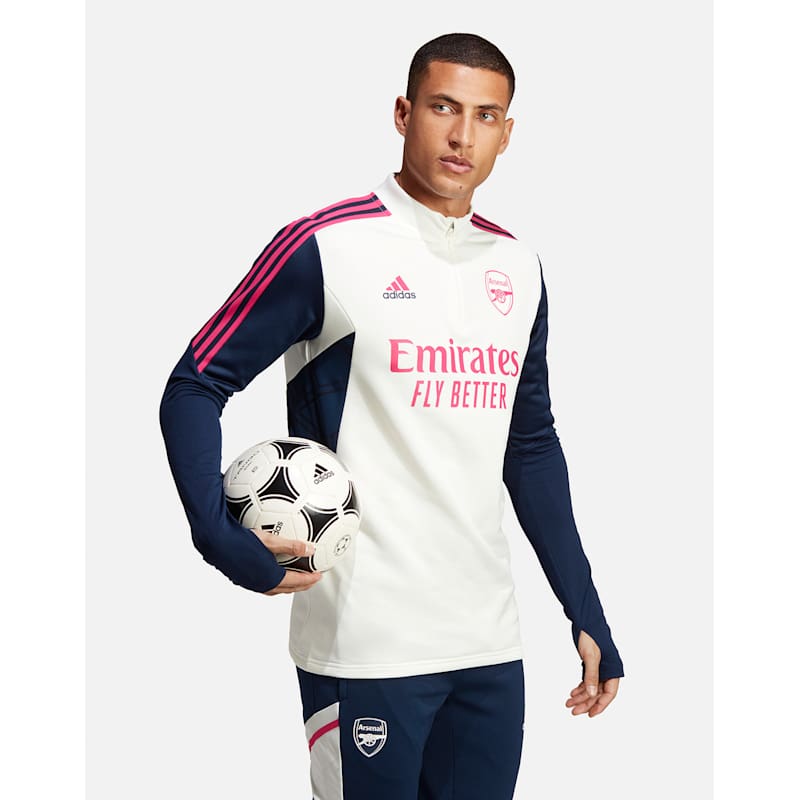adidas Adult Arsenal Training Half Zip Top - White | Life Style