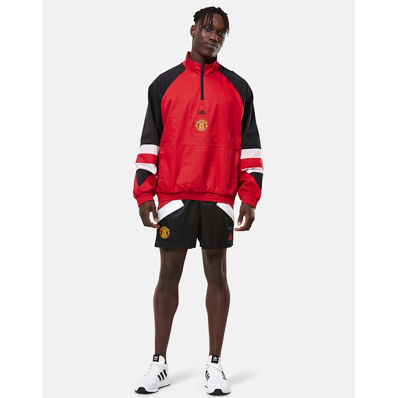 adidas Adult Manchester United Icon Half Zip Top - Red