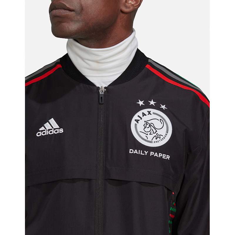adidas Adult Ajax Daily Paper Anthem Jacket - Black | Life Style